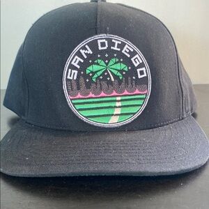 San Diego Black Cap with Embroidered Design